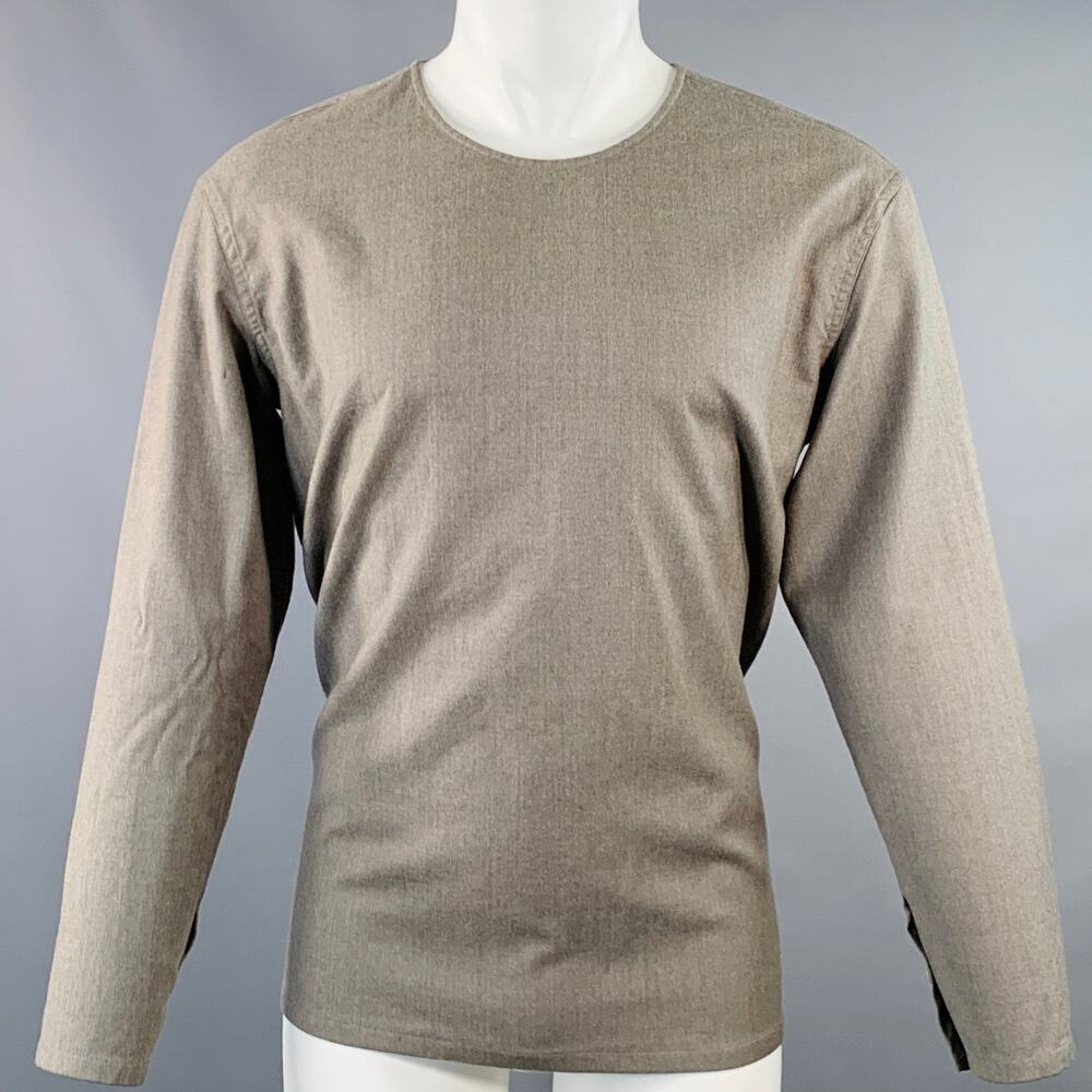 CHRISTOPHE LEMAIRE Size XS Grey Heather Virgin Wool Cashmere Crew Neck Pullover